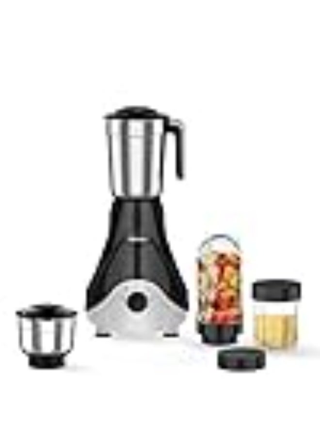 Lifelong Mixer Grinder for Kitchen - 4 Jars 500 Watt Mixie - 2 Nutri bullet Jars for Smoothie & Blending, Chutney Jar & Liquidizing Jar used as Wet Grinder & Blender - Stainless Steel Blades (LLMG39) - Image 1